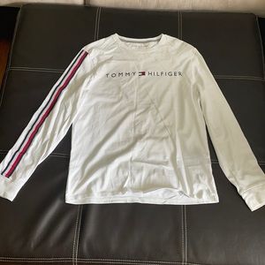 TOMMY HILFIGER Shirt, Size M,Color White and Red